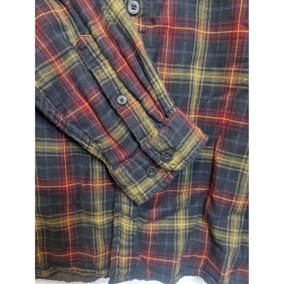 Carbon 2 Cobalt Flannel Plaid Shirt Men's Size XL Button Front Soft Multicolor - Picture 5 of 6